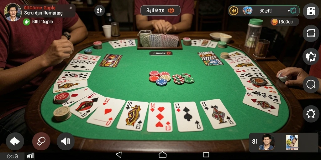 Tampilan gameplay seru dari game Gaple 8II.