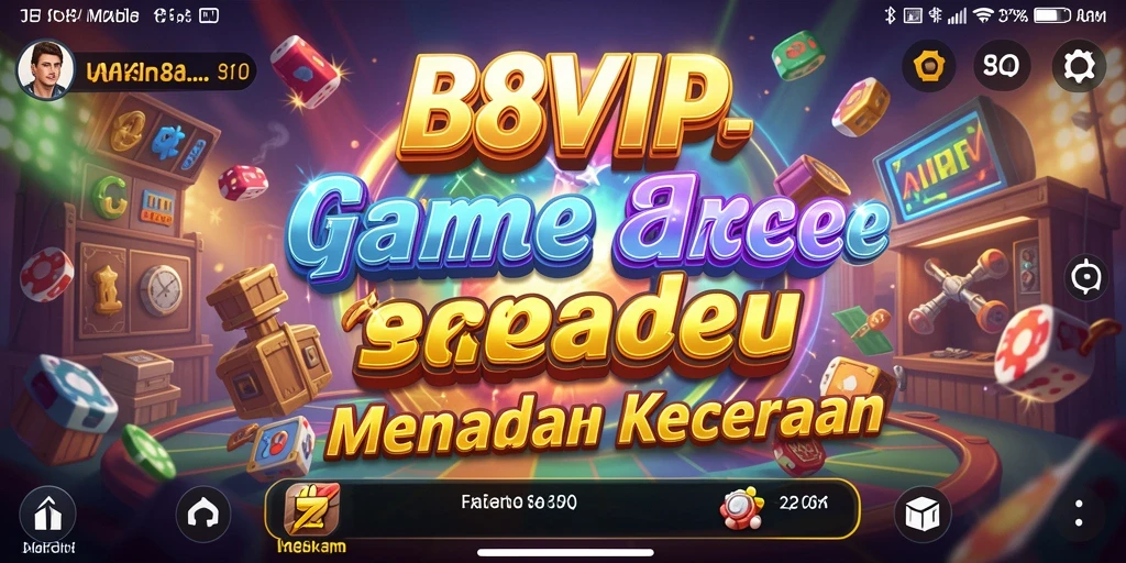 Tampilan gameplay seru di B8VIP, penuh tantangan dan kemeriahan.