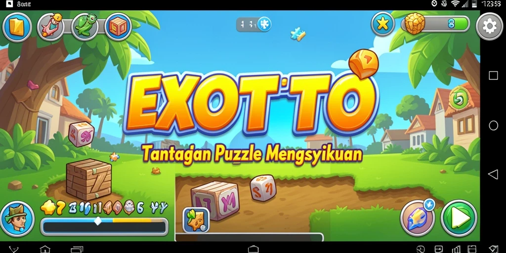 Gameplay seru EXOTOTO dengan berbagai tantangan puzzle.