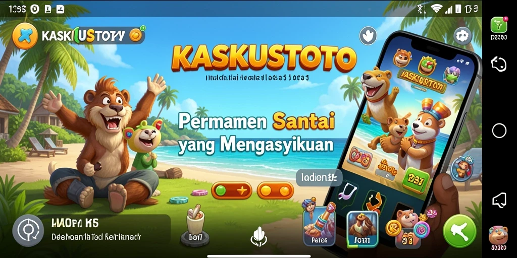 Screenshot KASKUSTOTO menampilkan gameplay yang menghibur dan penuh warna.
