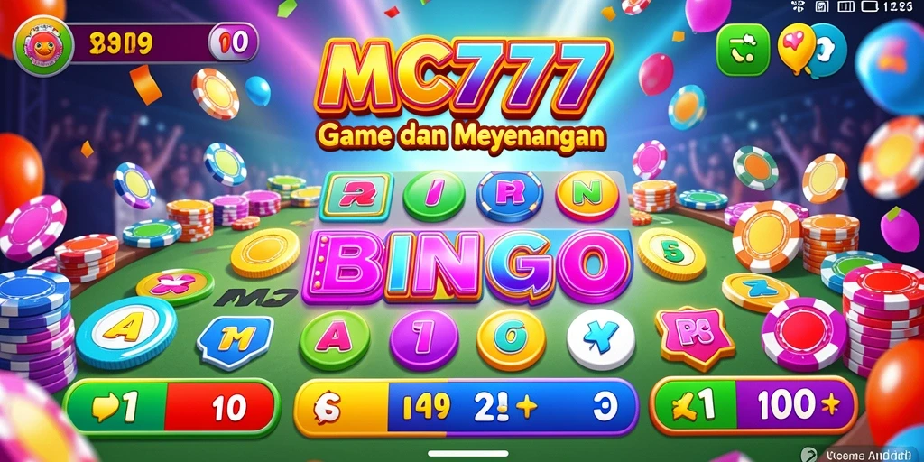Tampilan gameplay seru dalam aplikasi Bingo MC777.