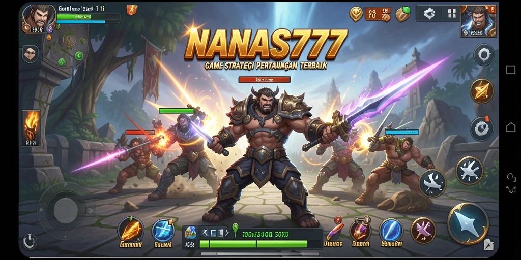 Tampilan gameplay menarik dari NANAS777 yang berfokus pada pertempuran dan strategi.