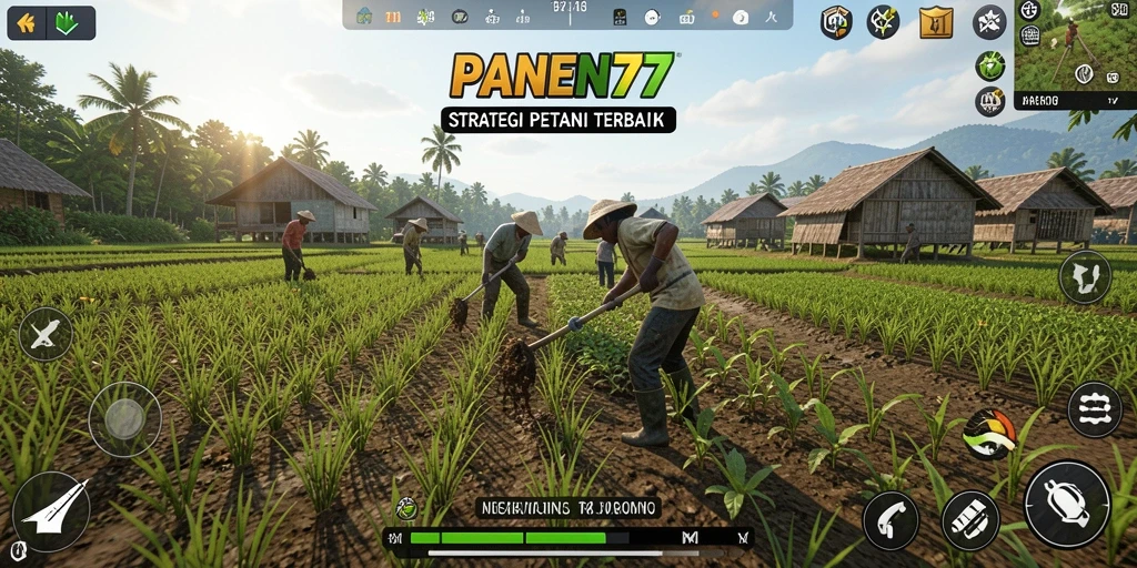 Tangkapan layar permainan PANEN77 dengan aksi strategi pertanian yang menarik.