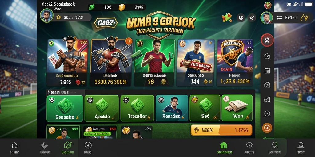 Screenshot VV62 menampilkan fitur taruhan olahraga yang menarik dan interaktif.